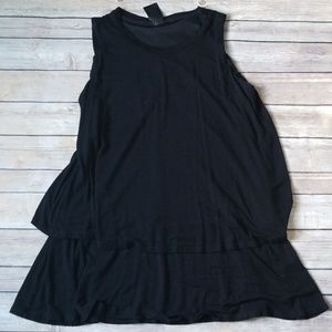 Black tiered tank top